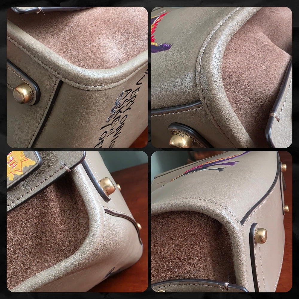 Coach 6889 Rogue 25 Basquiat Rexy Tan Leather Satchel Bag Limited Edition - Picture 9 of 16